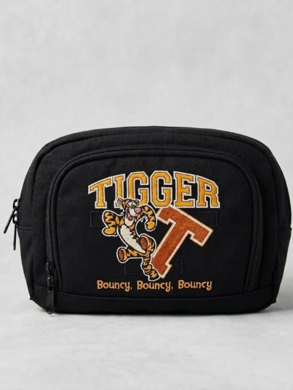 Disney Tigger Bouncy Bouncy Black Fanny Pack Waist Pouch Vintage Style